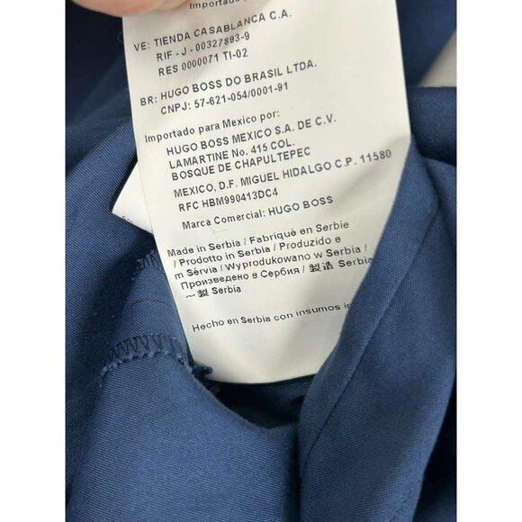 Hugo Boss Women's Size 8 Blue Dashina Belted Long Sleeve Shirt Dress - Picture 11 of 16